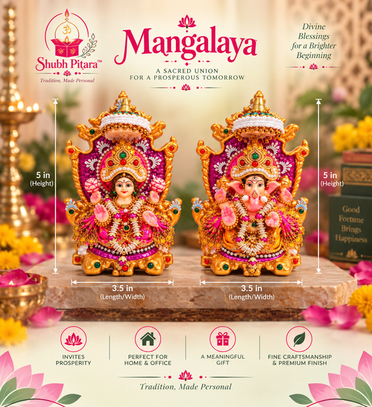 MANGALYA | Handcrafted Lakshmi Ganesh Idol Set