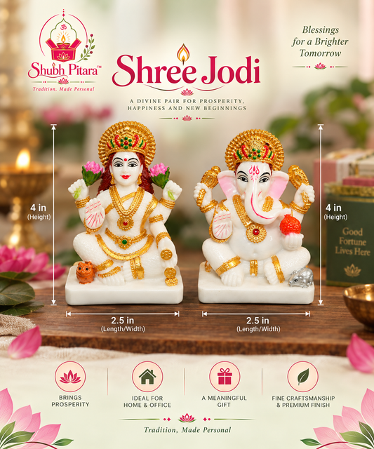 Shree Jodi – Lakshmi Ganesh Idols Set