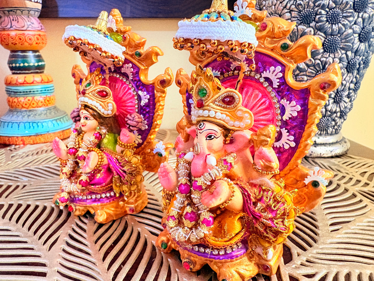 MANGALYA | Handcrafted Lakshmi Ganesh Idol Set