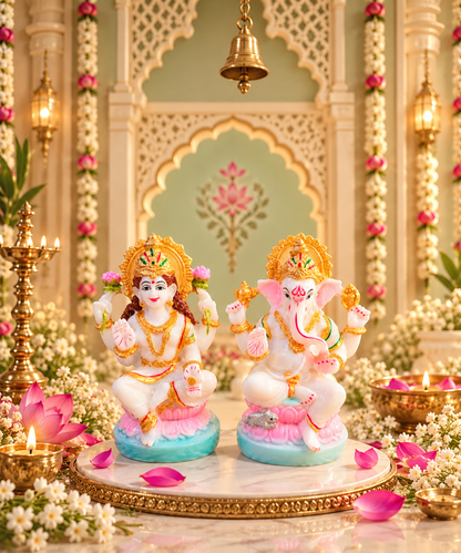 SHREE SAANIDHYA – Lakshmi Ganesh Idols Set